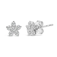 10K Gold 1/2 Cttw Lab Grown Diamond Star Stud Earrings