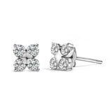 10K Gold 1/2 Cttw Lab Grown Diamond Snowflake Stud Earrings-3 thumbnail 4