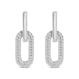 10K Gold 1/2 Cttw Lab Grown Diamond Dangling Paperclip Drop Earrings-1 thumbnail 2