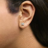 10K Gold 1/2 Cttw Lab Grown Diamond Snowflake Stud Earrings-4 thumbnail 5
