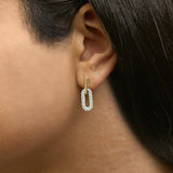 10K Gold 1/2 Cttw Lab Grown Diamond Dangling Paperclip Drop Earrings-4 thumbnail 5
