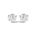 14K Gold Lab Grown Diamond Martini Set Round Solitaire Stud Earrings-0
