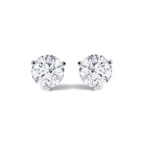 14K Gold Lab Grown Diamond Martini Set Round Solitaire Stud Earrings-0 thumbnail 1