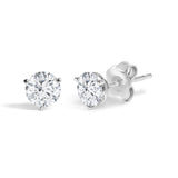 14K Gold Lab Grown Diamond Martini Set Round Solitaire Stud Earrings-1 thumbnail 2