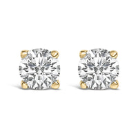 14K Gold 1/2 Cttw Lab Grown Diamond Solitaire Stud Earrings