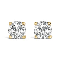 14K Gold 1/2 Cttw Lab Grown Diamond Solitaire Stud Earrings