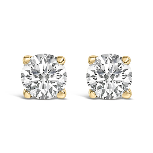 14K Gold 1/2 Cttw Lab Grown Diamond Solitaire Stud Earrings
