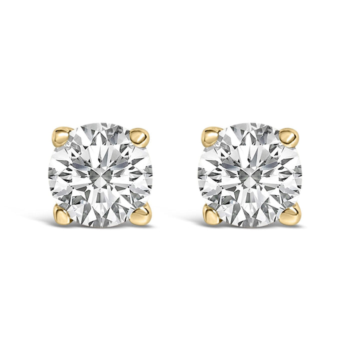 14K Gold 1/2 Cttw Lab Grown Diamond Solitaire Stud Earrings