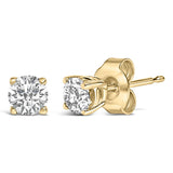 14K Gold 1/2 Cttw Lab Grown Diamond Solitaire Stud Earrings-2 thumbnail 3