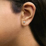 14K Gold 1/2 Cttw Lab Grown Diamond Solitaire Stud Earrings-4 thumbnail 5