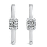 10K Gold 3/8 Cttw Lab Grown Diamond Heart Shaped Huggie Hoop Earrings