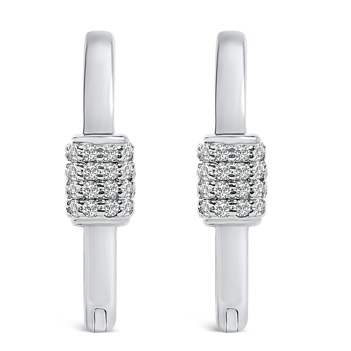 10K Gold 3/8 Cttw Lab Grown Diamond Heart Shaped Huggie Hoop Earrings