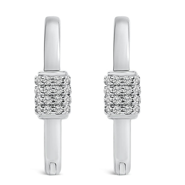 10K Gold 3/8 Cttw Lab Grown Diamond Heart Shaped Huggie Hoop Earrings