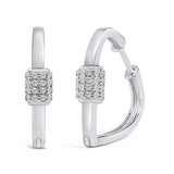 10K Gold 3/8 Cttw Lab Grown Diamond Heart Shaped Huggie Hoop Earrings-3 thumbnail 4