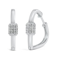 10K Gold 3/8 Cttw Lab Grown Diamond Heart Shaped Huggie Hoop Earrings