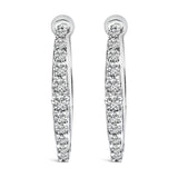 10K Gold 1/4 Cttw Lab Grown Diamond Heart Shaped Huggy Hoop Earrings-1 thumbnail 2
