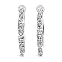10K Gold 1/4 Cttw Lab Grown Diamond Heart Shaped Huggy Hoop Earrings