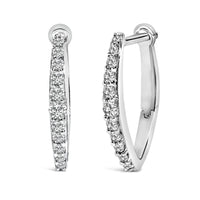 10K Gold 1/4 Cttw Lab Grown Diamond Heart Shaped Huggy Hoop Earrings