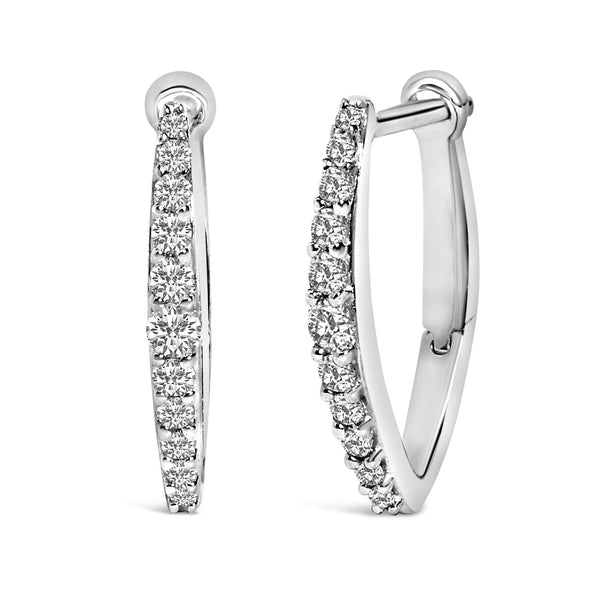 10K Gold 1/4 Cttw Lab Grown Diamond Heart Shaped Huggy Hoop Earrings