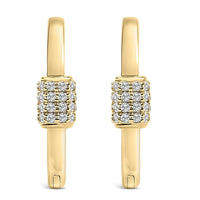 10K Gold 3/8 Cttw Lab Grown Diamond Heart Shaped Huggie Hoop Earrings