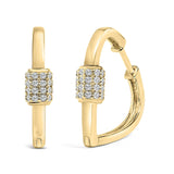 10K Gold 3/8 Cttw Lab Grown Diamond Heart Shaped Huggie Hoop Earrings-2 thumbnail 3