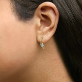 10K Gold 3/8 Cttw Lab Grown Diamond Heart Shaped Huggie Hoop Earrings-4 thumbnail 5