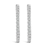 14K Gold 1.0 Cttw Oval Lab Grown Diamond Hoop Earrings-1 thumbnail 2