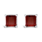 14K Gold 5x5MM Princess Cut Gemstone Solitaire Stud Earrings-8 thumbnail 9