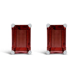 14K Gold 6x4MM Emerald Shaped Gemstone Solitaire Stud Earrings-8 thumbnail 9