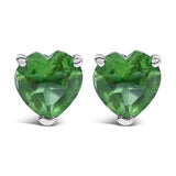 14K Gold 5MM Heart Cut Gemstone Solitaire Stud Earrings-6 thumbnail 7