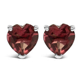 14K Gold 5MM Heart Cut Gemstone Solitaire Stud Earrings-8 thumbnail 9