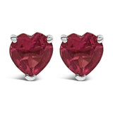 14K Gold 5MM Heart Cut Gemstone Solitaire Stud Earrings-9 thumbnail 10