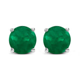 14K Gold 5X5MM Round Gemstone Solitaire Stud Earrings-6 thumbnail 7
