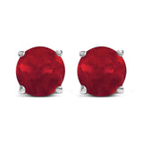 14K Gold 5X5MM Round Gemstone Solitaire Stud Earrings-9 thumbnail 10