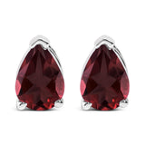 14K Gold 6x4MM Pear Shaped Gemstone Solitaire Stud Earrings-8 thumbnail 9