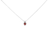 14K Gold 5X5 MM Heart Shaped Gemstone Solitaire Pendant Necklace-8 thumbnail 9
