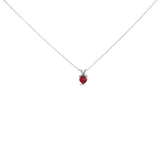 14K Gold 5X5 MM Heart Shaped Gemstone Solitaire Pendant Necklace-9 thumbnail 10