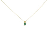 14K Gold 5X5 MM Heart Shaped Gemstone Solitaire Pendant Necklace-3 thumbnail 4
