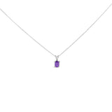 14K Gold 6x4MM Oval Shaped Gemstone Solitaire Pendant Necklace-7 thumbnail 8