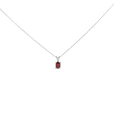14K Gold 6x4MM Oval Shaped Gemstone Solitaire Pendant Necklace-8 thumbnail 9