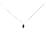 14K Gold 6x4MM Oval Shaped Gemstone Solitaire Pendant Necklace-5 thumbnail 6