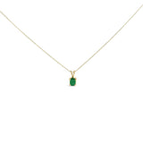 14K Gold 6x4MM Oval Shaped Gemstone Solitaire Pendant Necklace-3 thumbnail 4