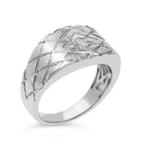 Sterling Silver Diamond Accent Geometric Band Ring-3 thumbnail 4