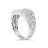 Sterling Silver Diamond Accent Geometric Band Ring-4 thumbnail 5