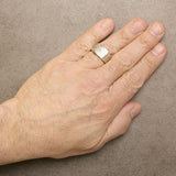 Sterling Silver Diamond Accent Geometric Band Ring-2 thumbnail 3