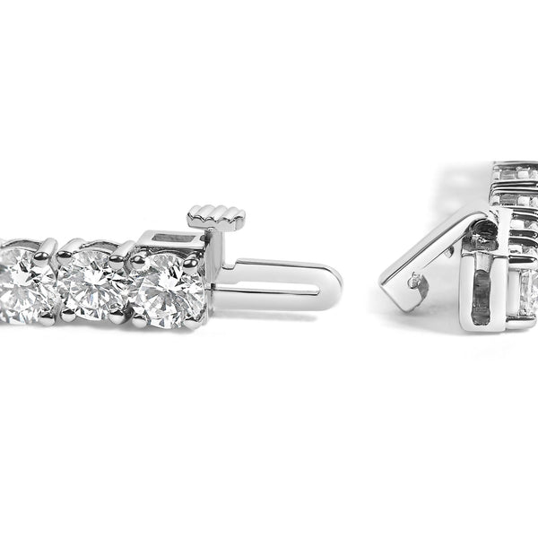 IGI Certified 14K White Gold 11.0 Cttw Lab Grown Diamond Tennis Bracelet
