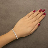 IGI Certified 14K White Gold 11.0 Cttw Lab Grown Diamond Tennis Bracelet-4 thumbnail 5