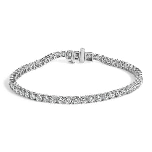IGI Certified 14K White Gold 11.0 Cttw Lab Grown Diamond Tennis Bracelet-1