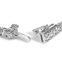 IGI Certified 14K White Gold 11.0 Cttw Lab Grown Diamond Tennis Bracelet