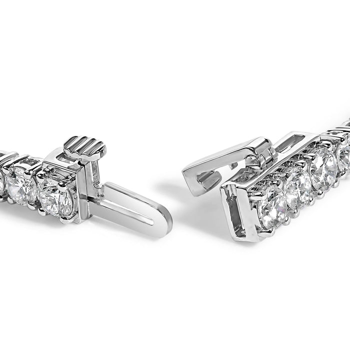 IGI Certified 14K White Gold 11.0 Cttw Lab Grown Diamond Tennis Bracelet